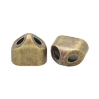 16 mm 'Antique Brass' Double end cap for keychain