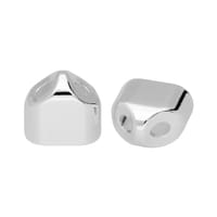 16 mm 'Silver' Double end cap for keychain