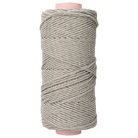 Dove Grey 3 mm. Macramé Cotton Cord (Single Strand) - 150 m