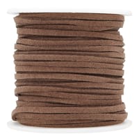 Lacets en éco-cuir - Dark Brun - 22m