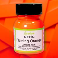 Flaming Orange - Peinture acrylique pour cuir Angelus - 29,5 ml (1 oz.)