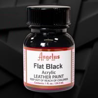 Flat Noir - Peinture acrylique pour cuir Angelus - 29,5 ml (1 oz.)