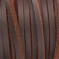 4mm Flat Top Grain Leather Strap - Marron 