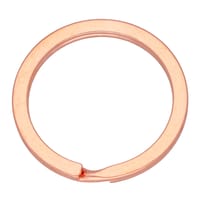 Rose Or 25 x 3 mm Porte-Clés Anneau