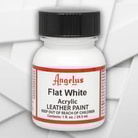 Flat White - Peinture acrylique pour cuir Angelus - 29,5 ml (1 oz.)