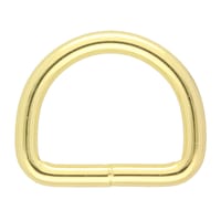 Gold 25 x 4 mm D-ring
