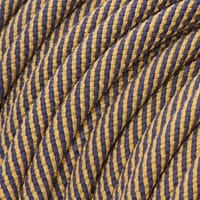 Marine Blue & Gold Spiral - Dog Leash Rope - Ø 10mm Nylon