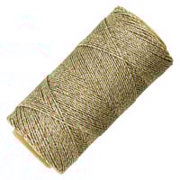 Gold & Silver Metallic - 1.2 mm - Linhasita Waxed Polyester Cord (PE-4)
