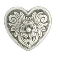 Concho avec Vis - Diablo Cœur Argent Medium - 28 mm Concho avec Vis - Diablo Cœur Argent Medium - 28 mm