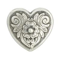 Concho avec Vis - Diablo Cœur Argent Petite - 20 mm Concho avec Vis - Diablo Cœur Argent Petite - 20 mm