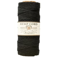 Noir - 1 mm - Cordon en chanvre de Hemptique - 62,5 mètres
