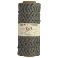 Gris - 1 mm - Cordon en chanvre de Hemptique - 62,5 mètres