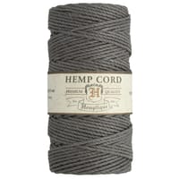 Gris - 1.8 mm - Cordon en chanvre de Hemptique - 62,5 mètres