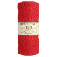 Rouge - 1 mm - Cordon en chanvre de Hemptique - 62,5 mètres