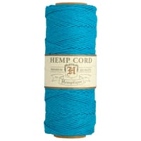 Turquoise - 1 mm - Cordon en chanvre de Hemptique - 62,5 mètres