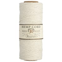 Blanc - 1 mm - Cordon en chanvre de Hemptique - 62,5 mètres