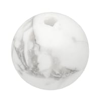 Perle ronde en Howlite - 8 x 8 mm, 1 mm