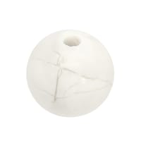 Perle ronde en Howlite - 6 x 6 mm, 1 mm