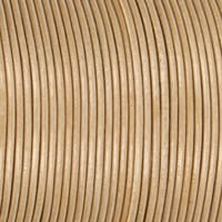 Light Gold - HQ Leather Cord 2 mm Light Gold - HQ Leather Cord 2 mm