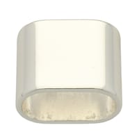 Argent Tube de Cordon 'Double' 20mm