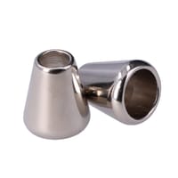 Embouts De Cordon Cône 'Nickel' 5 mm. (1 pièce)