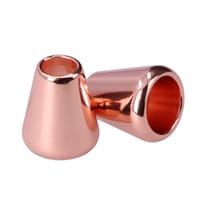 Embouts De Cordon Cône 'Rose Or' 5 mm. (1 pièce)