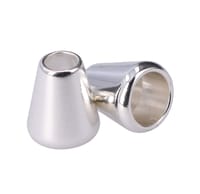 Embouts De Cordon Cône 'Argent' 5 mm. (1 pièce)