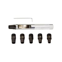 Jeu d’embouts emporte-pièces pour cuir maxi ronds avec manche Jeu d’embouts emporte-pièces pour cuir maxi ronds avec manche