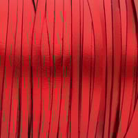 Metallic Fire Red - Kangaroo Leather Lace - 3 mm Metallic Fire Red - Kangaroo Leather Lace - 3 mm