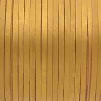 Metallic Gold 3 mm Flat Leather Cord 