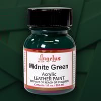 Midnight Vert - Peinture acrylique pour cuir Angelus - 29,5 ml (1 oz.)