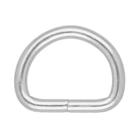 Nickelé 16 x 3 mm Anneau en D