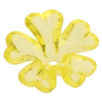 Perle Acrylique Transparent Fleur - Jaune