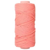 Coral Pink 3 mm. Macramé Cotton Cord (Single Strand) - 150 m