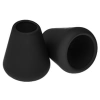 Silicone Noir 6 mm Embouts De Cordon Cône