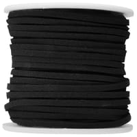 Lacets en éco-cuir - Noir- 22m