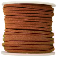 Lacets en éco-cuir - Rouille - 22m