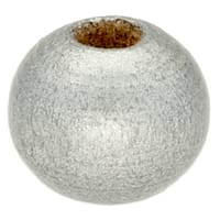 2,5 mm - Perle Boule en Bois - Argent