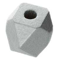 Perle en Bois Polygon - Argent