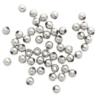1.5 mm - Set of 50 Stainless Steel Round Beads - Silver 1.5 mm - Set of 50 Stainless Steel Round Beads - Silver