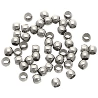 4 mm - Set of 50 Stainless Steel Beads Round - Silver 4 mm - Set of 50 Stainless Steel Beads Round - Silver