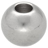 Silver 4 mm Round Plastic Bead