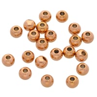 2 mm - Edelstahl Runde Perle - Rosegold