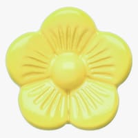 Perle Curseur Fleur - Jaune