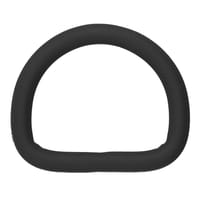 Silicone Noir 25 x 4 mm Anneau en D en acier inoxydable