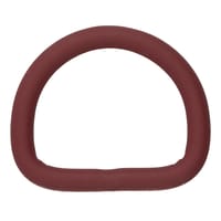 Silicone Maroon 25 x 4 mm Anneau en D en acier inoxydable