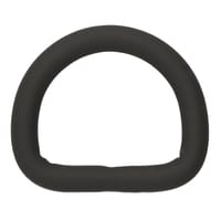 Silicone Noir 20 x 4 mm Anneau en D en acier inoxydable