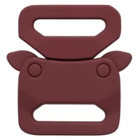 Silicone Maroon 20 mm Safe Lock Boucle