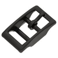 Black 13 x 6 mm Belt Buckle Double Barred