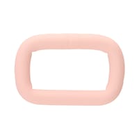 Silicone Rose Pastel 20 x 4 mm Anneau Carrés en Acier Inoxydable